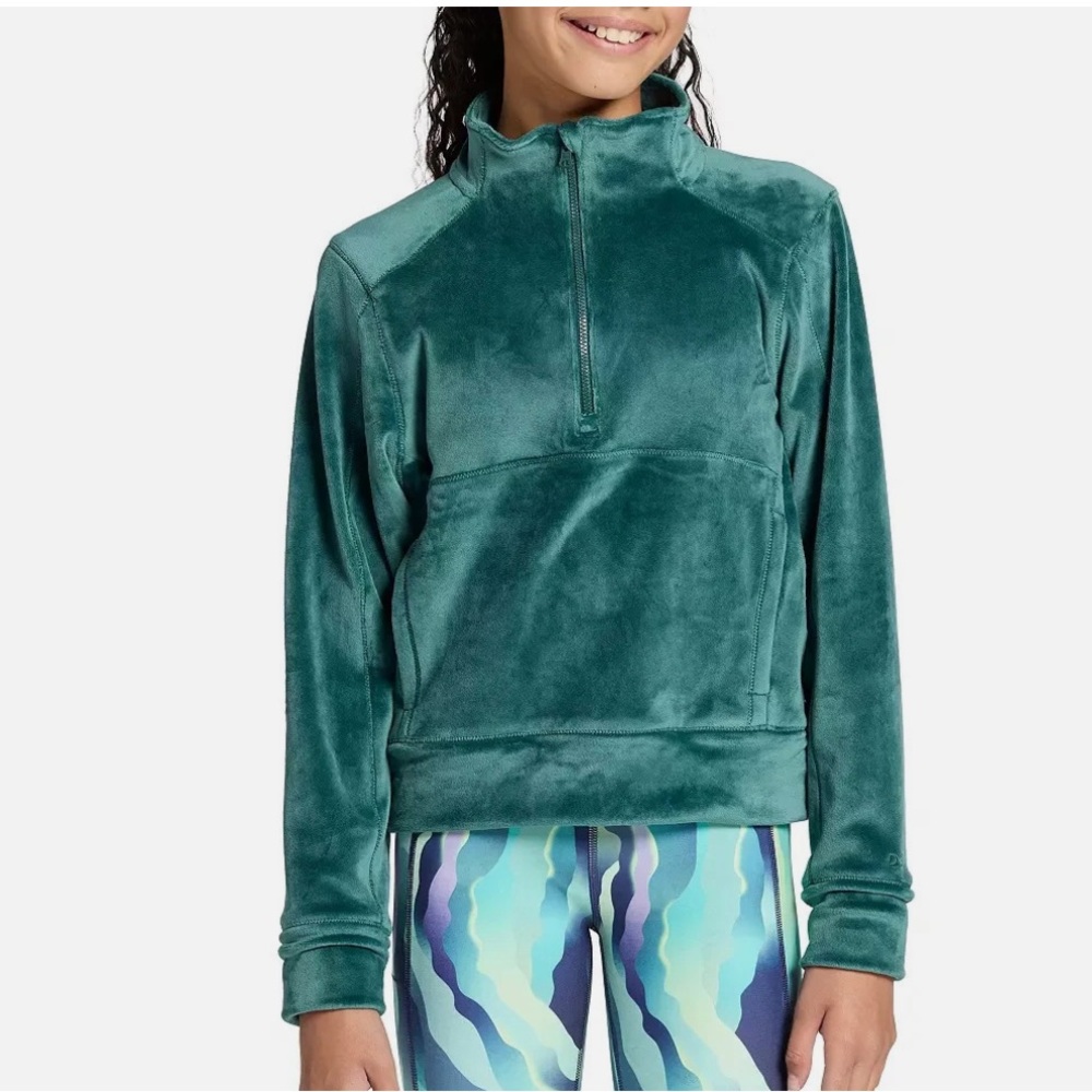 DG2 Girls' Sportswear Velour Pullover Green‎ Hoodie NWT Size XL (16)